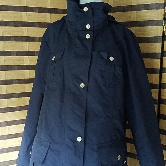 Ellen Tracy Fly Front Trench Coat - Picture 2 of 15